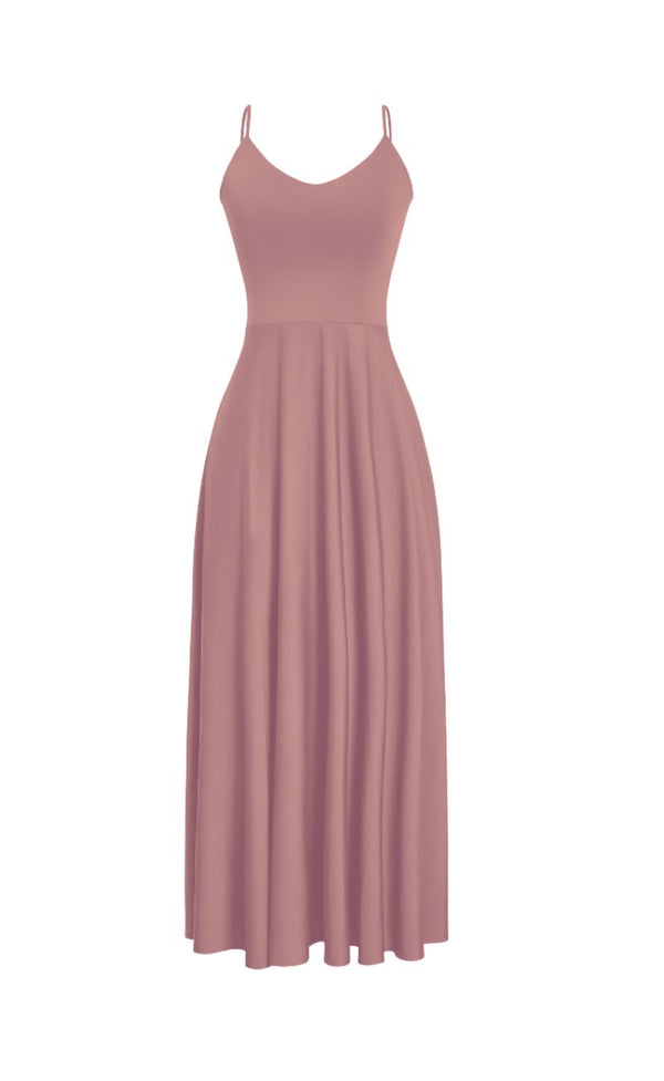 VESTIDO LARGO MAUVE