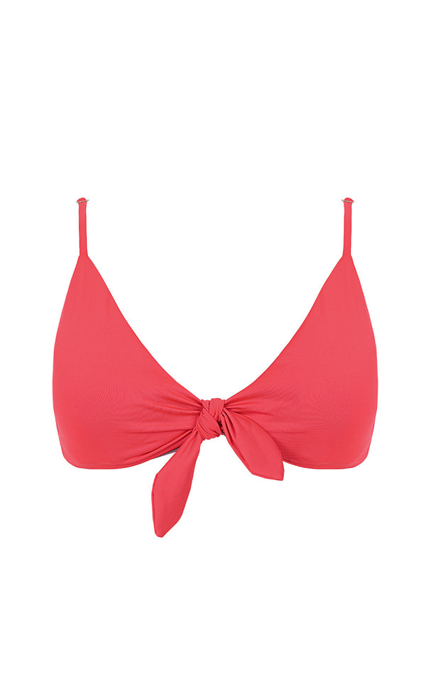 TOP BIKINI HALTER CORAL